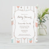 Tribal Arrows Baby Shower Invitation (Standing Front)