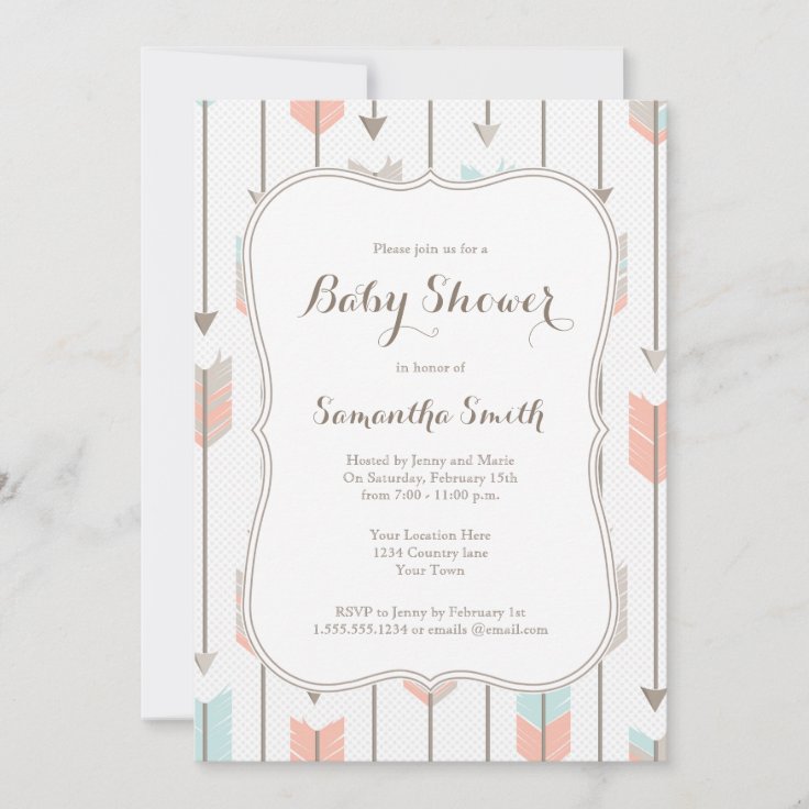 Tribal Arrows Baby Shower Invitation | Zazzle