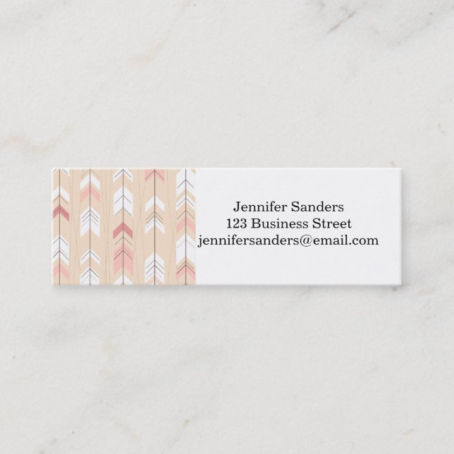 Tribal Arrows Mini Business Card (Front)