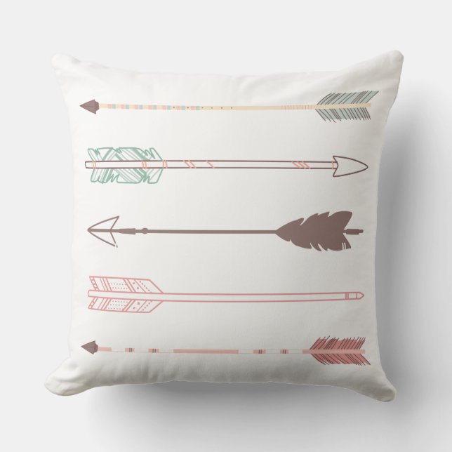Tribal Arrows Throw Pillow (Front)