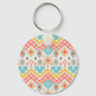 Tribal art: boho geometric print. keychain