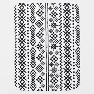 Tribal art boho: geometric seamless. baby blanket