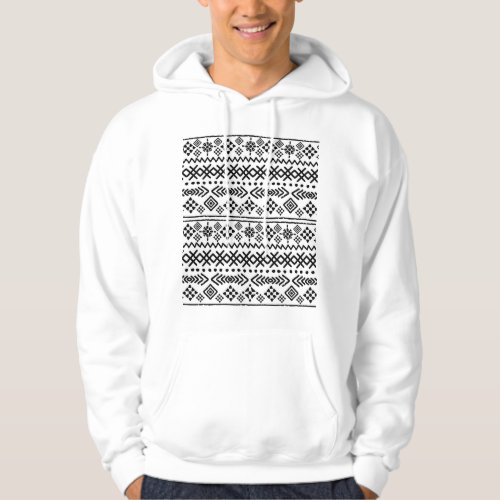 Tribal art boho geometric seamless hoodie