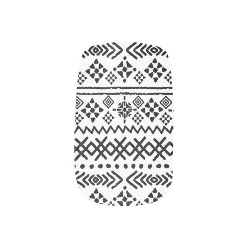 Tribal art boho geometric seamless minx nail art