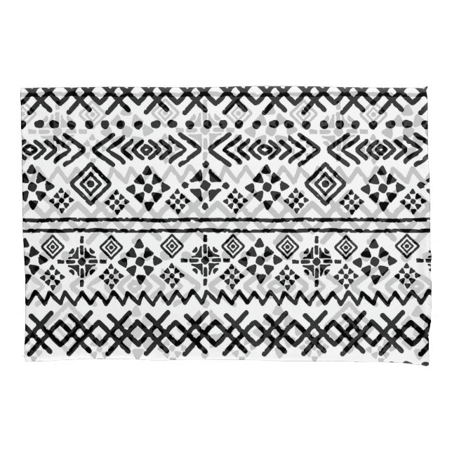 Tribal art boho: geometric seamless. pillow case (Front)