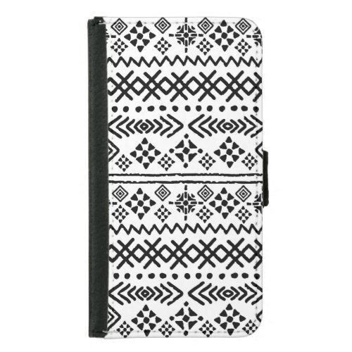 Tribal art boho geometric seamless samsung galaxy s5 wallet case