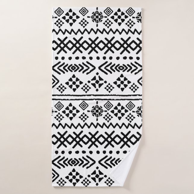 Tribal art boho seamless pattern bath towel (Bath Towel)