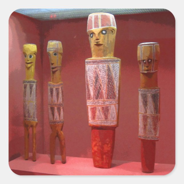 Tribal Art CB Square Sticker (Front)