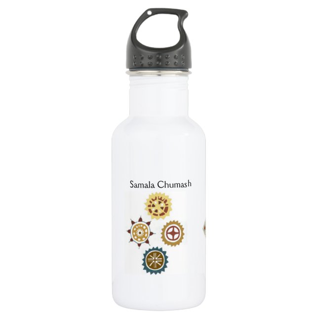 Tribal art of the Chumash Samala People Water Bottle (Front)