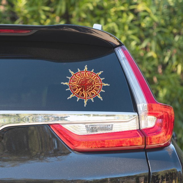 Tribal Art Sticker Earth Air Fire Water Decal (Car Side)