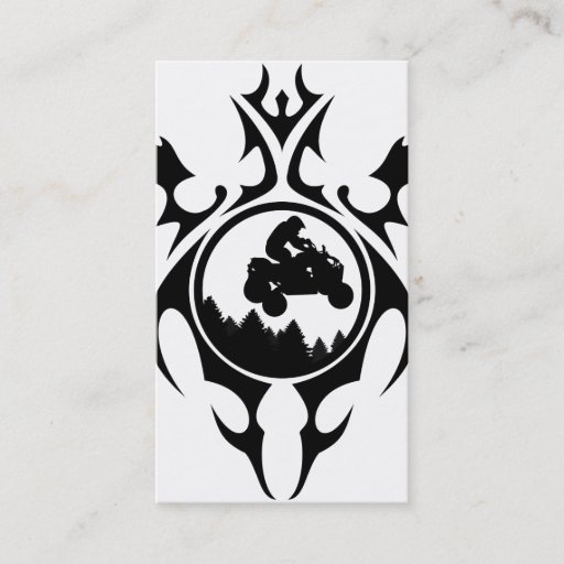 Customizable tribal atv trailz business card templates
