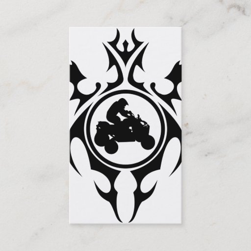 Customizable tribal atv trailz business card template