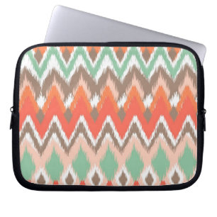 Tribal aztec chevron zig zag ikat chic pattern laptop sleeve