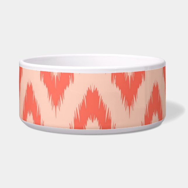 Tribal aztec chevron zig zag stripes ikat pattern bowl (Front)