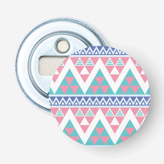 Tribal aztec colorful pattern bottle opener (Front)