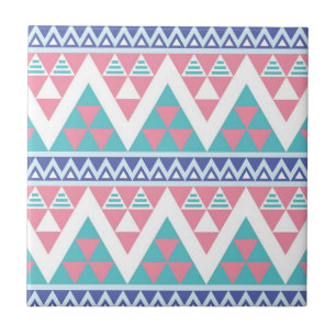 Tribal aztec colorful pattern ceramic tile