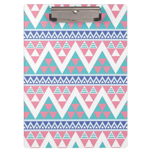Tribal aztec colorful pattern clipboard (Front)