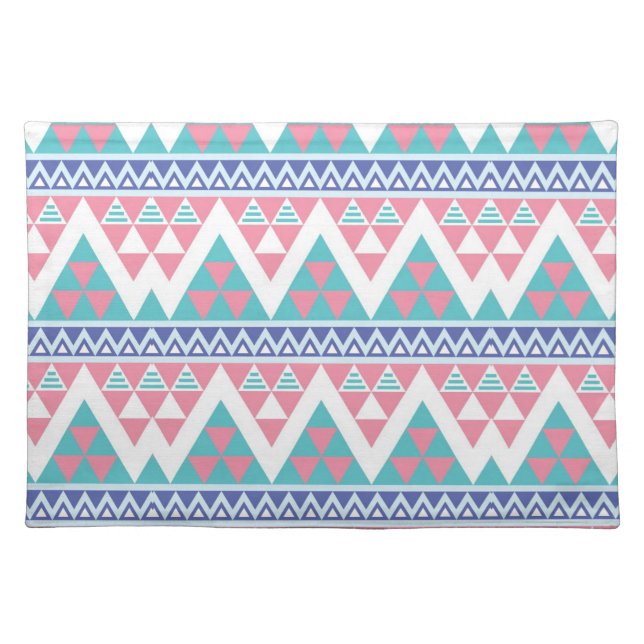 Tribal aztec colorful pattern cloth placemat (Front)