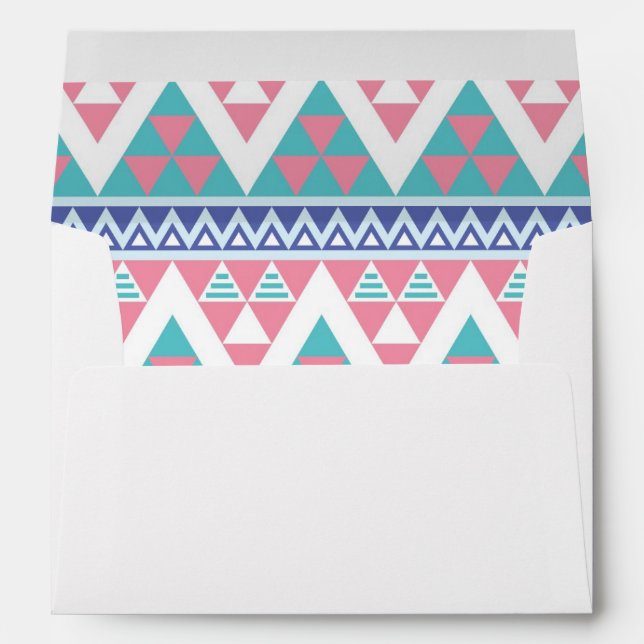 Tribal aztec colorful pattern envelope (Back (Bottom))