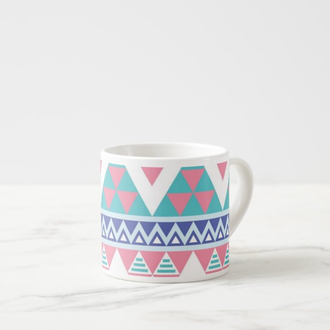 Tribal aztec colorful pattern espresso cup (Front Right)