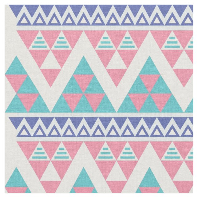 Tribal aztec colorful pattern fabric (Close Up)