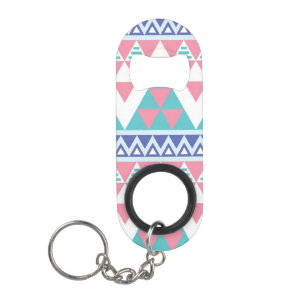 Tribal aztec colorful pattern keychain bottle opener