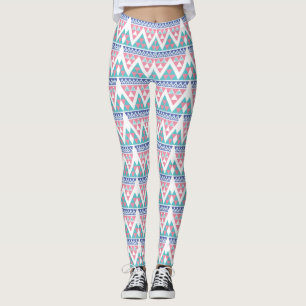 Tribal aztec colorful pattern leggings