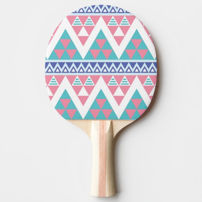 Tribal aztec colorful pattern Ping-Pong paddle (Front)