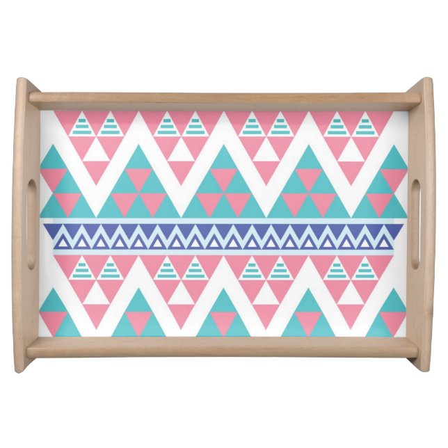 Tribal aztec colorful pattern serving tray (Front)