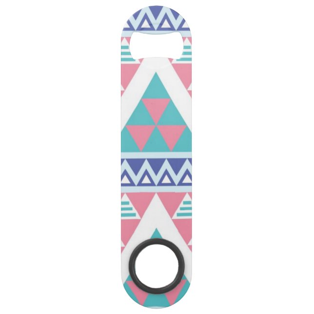 Tribal aztec colorful pattern speed bottle opener (Front)
