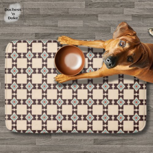 Tribal Aztec Cross Pattern Absorbent Mat