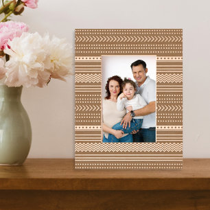 Tribal Aztec Geometric Pattern Engraved Frames