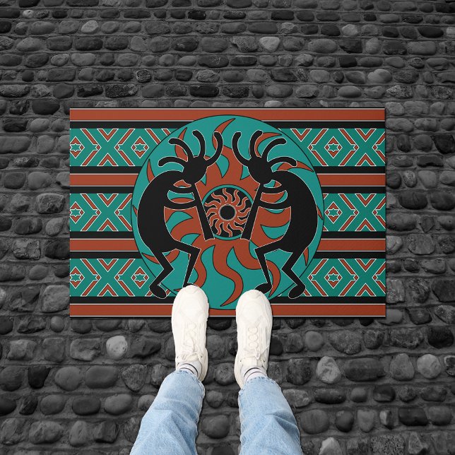 Tribal Aztec Kokopelli Southwest Design Doormat (Creator Uploaded)