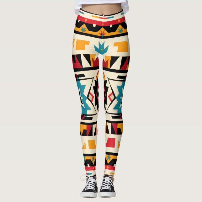 Tribal Aztec Leggings (Front)