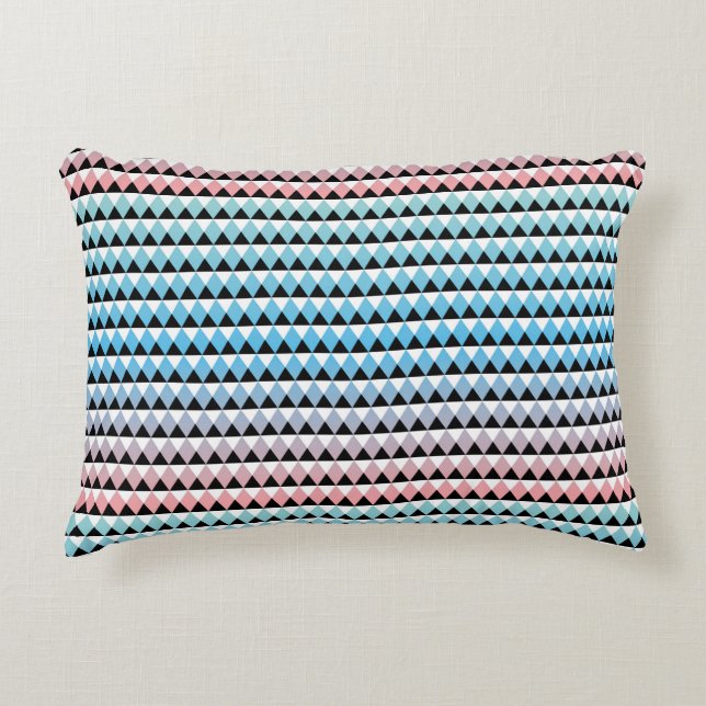 Tribal Aztec Ombre Pattern Accent Pillow (Front)