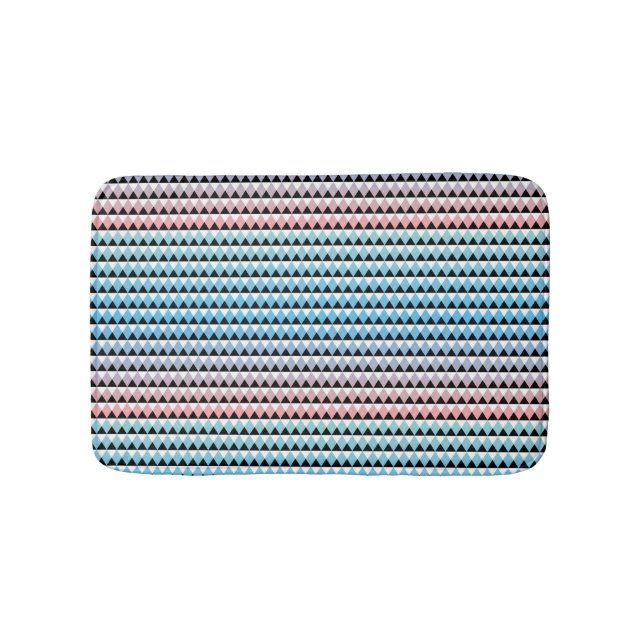Tribal Aztec Ombre Pattern Bathroom Mat (Front)