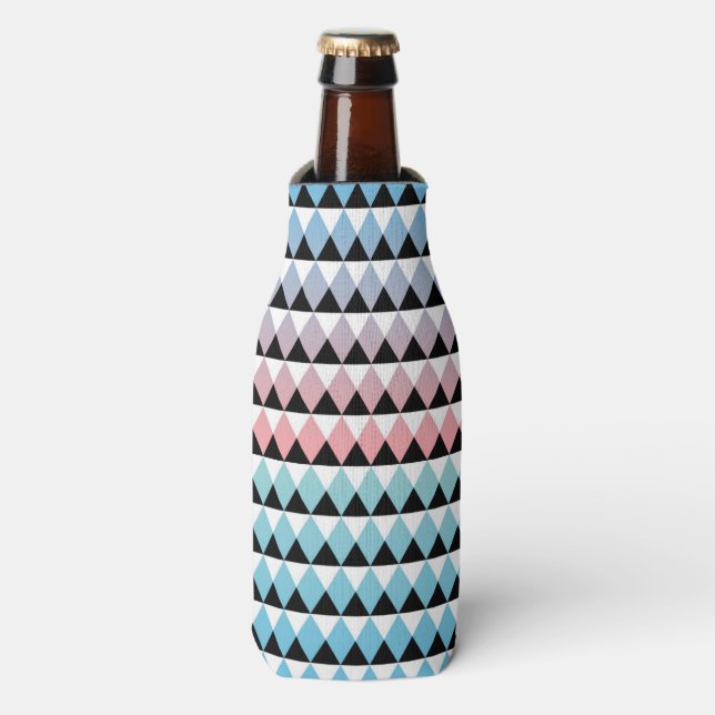 Tribal Aztec Ombre Pattern Bottle Cooler (Bottle Front)