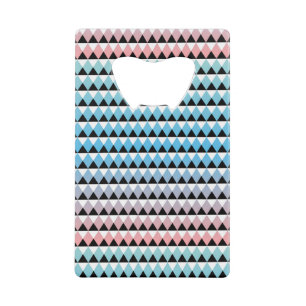 Tribal Aztec Ombre Pattern Credit Card Bottle Opener