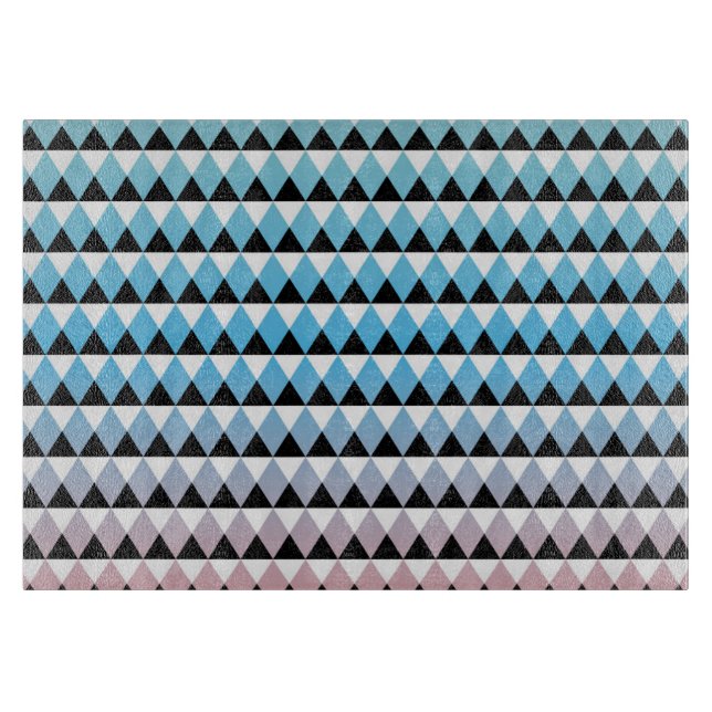 Tribal Aztec Ombre Pattern Cutting Board (Front)