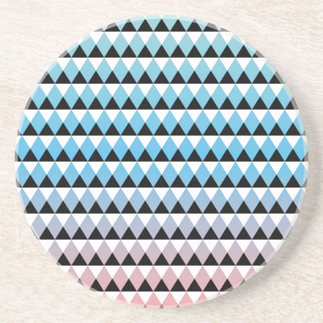 Tribal Aztec Ombre Pattern Drink Coaster (Front)