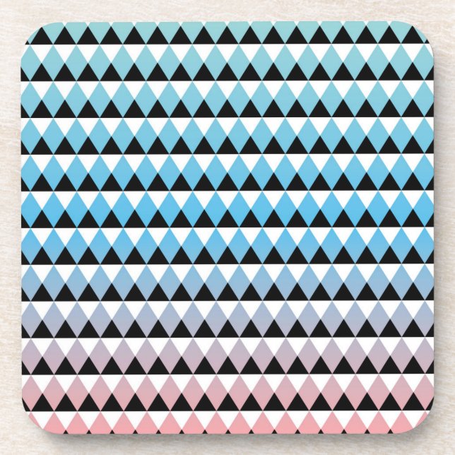 Tribal Aztec Ombre Pattern Drink Coaster (Front)