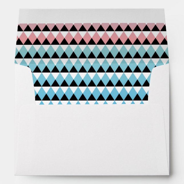 Tribal Aztec Ombre Pattern Envelope (Back (Bottom))