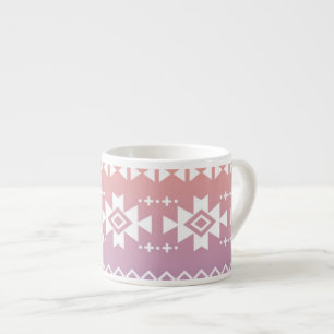 Tribal aztec ombre pattern espresso cup