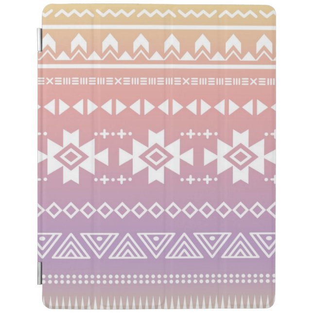 Tribal aztec ombre pattern iPad smart cover (Front)