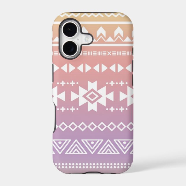 Tribal aztec ombre pattern iphone case (Back)