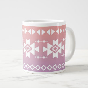 Tribal aztec ombre pattern large coffee mug