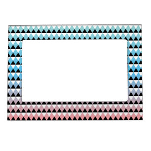 Tribal Aztec Ombre Pattern Magnetic Photo Frame