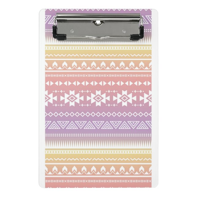 Tribal aztec ombre pattern mini clipboard (Front)
