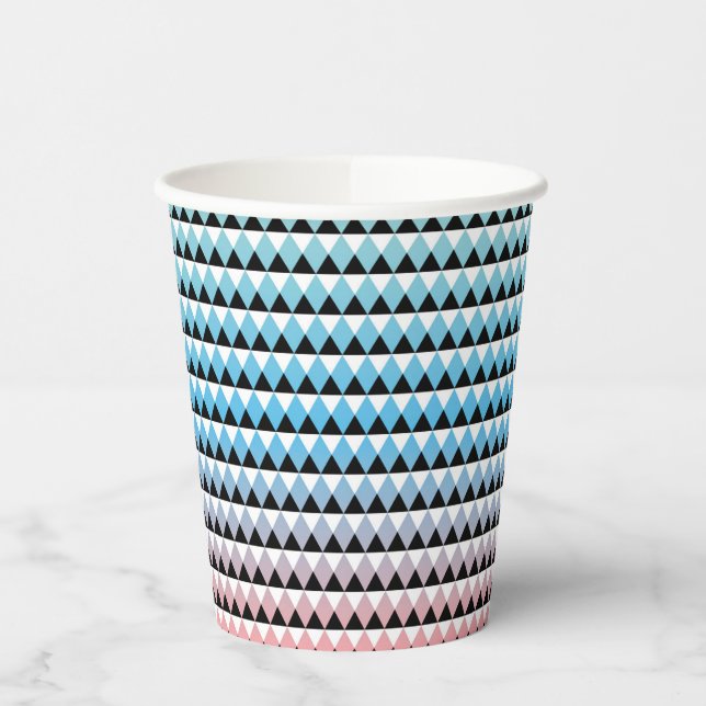 Tribal Aztec Ombre Pattern Paper Cups (Left)