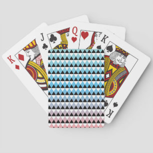Tribal Aztec Ombre Pattern Poker Cards